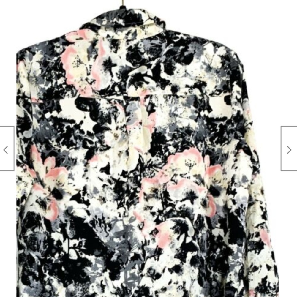 Talbots Long Sleeve V-Neck Button Down Shirt Top - Picture 6 of 8